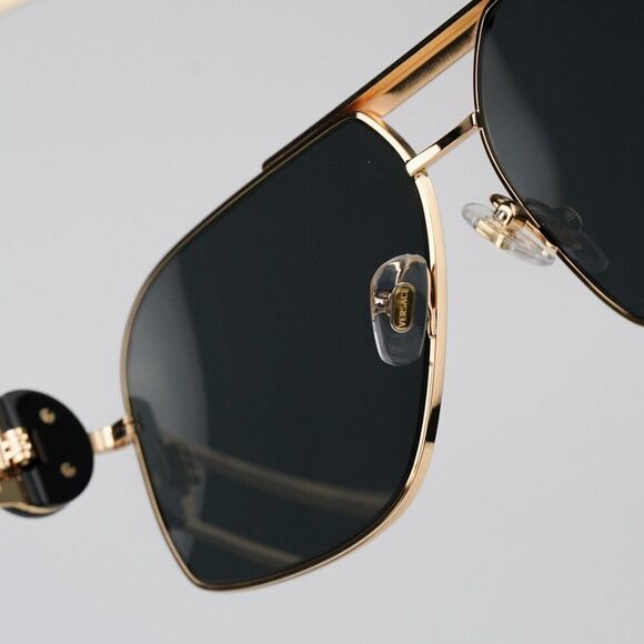 NEW Versace VE2269 100287 Gold Dark Grey Pilot Unisex Sunglasses VE 2269 - Picture 8 of 12